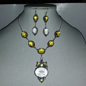 VINTAGE ART DECO HERKIMER DIAMONDS 2-SET - FOR A DUCHESS - BEVERLY HILLS!